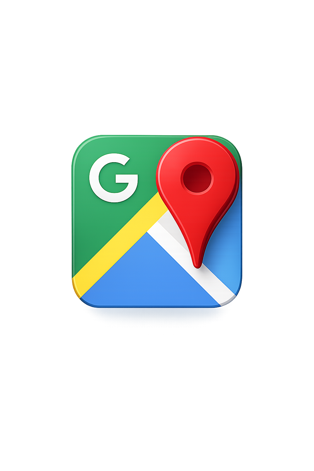 Google Maps logo on checkered background